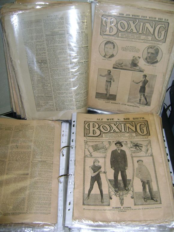 Bonhams : A large collection of early 'Boxing' magazines from 1911 to 1921