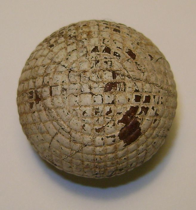 A rare ‘27’ moulded mesh guttapercha golf ball circa 1880s auctions