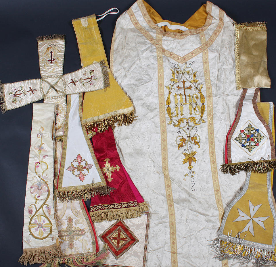 Bonhams : A group of Eucharistic vestments