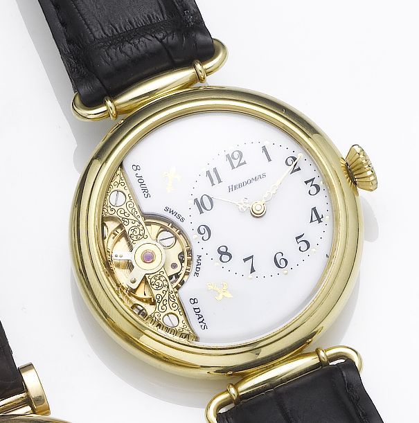 Hebdomas. An 18ct gold 8-Day wristwatchRecent
