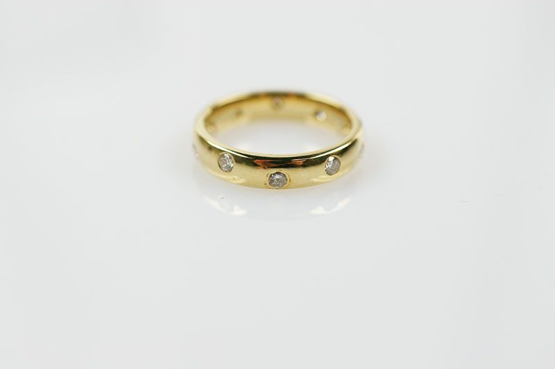 A diamond set eternity ring