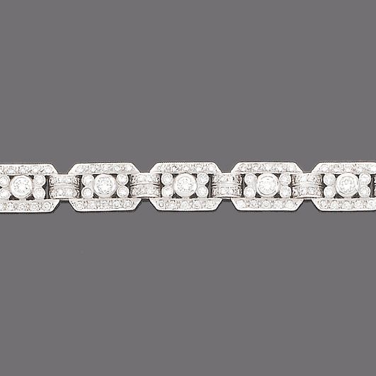 A diamond panel bracelet