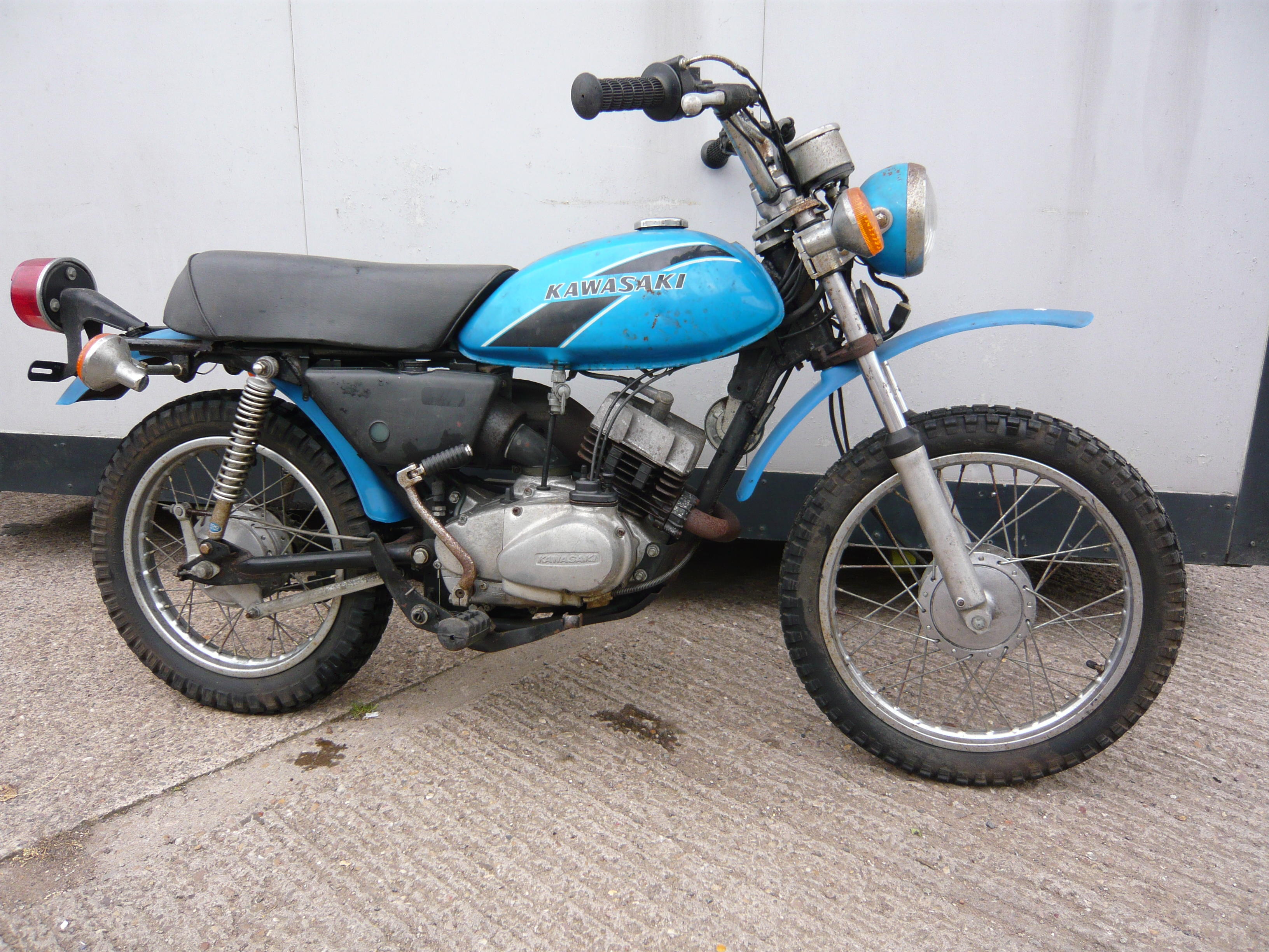 1976 Kawasaki 89cc KM 80 Registration no. POY 173R Frame no
