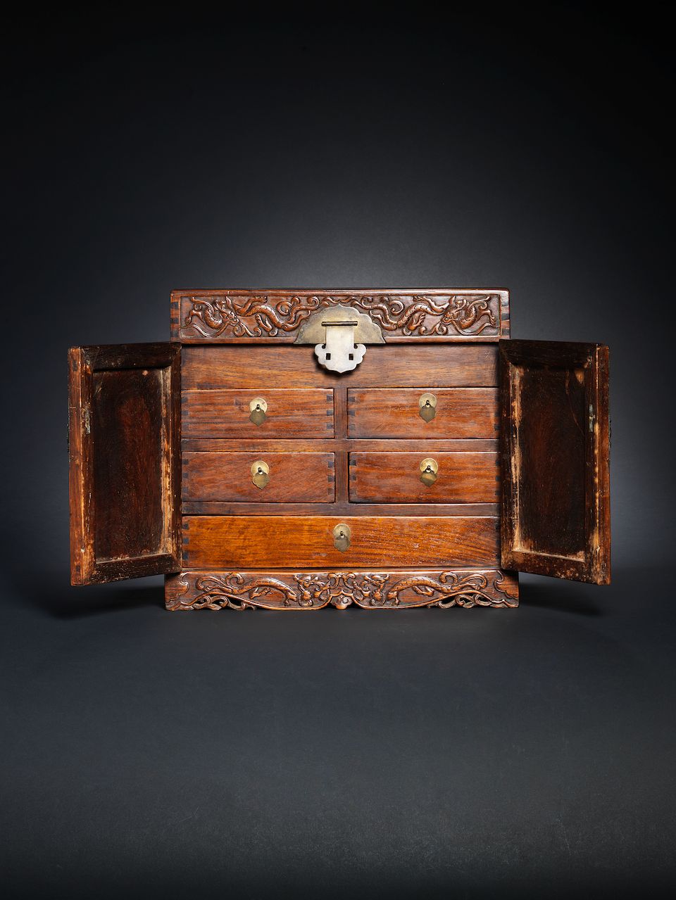 Bonhams A rare huanghuali tabletop chest, guanpixiang 18th century