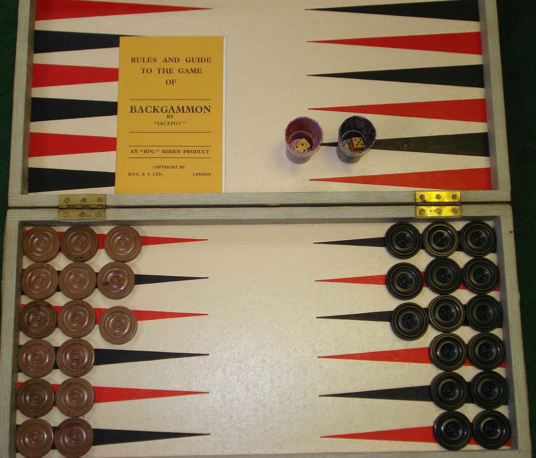 A 20th Century backgammon set,