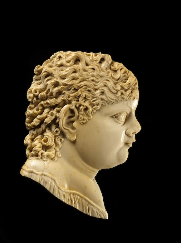 Bonhams : A late 19th century carved ivory relief depicting Perry P ...