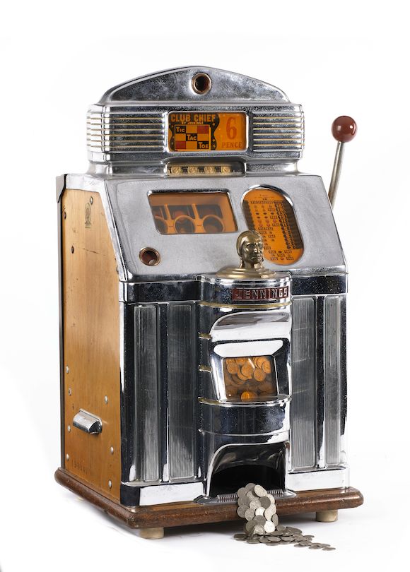 Lot 37 - A VINTAGE JENNINGS DECI-BELL ONE-ARM BANDIT