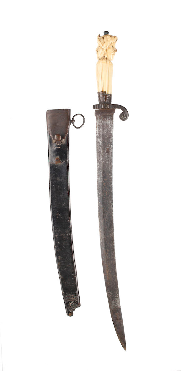 Bonhams : A Late 17th Century Dutch Ivory Hilted Hunting Sword
