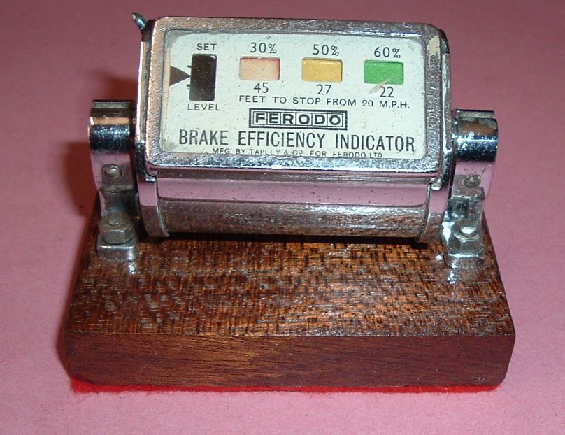 Bonhams Cars A Tapley & Co Brake Efficiency Indicator for Ferodo, 1930s,
