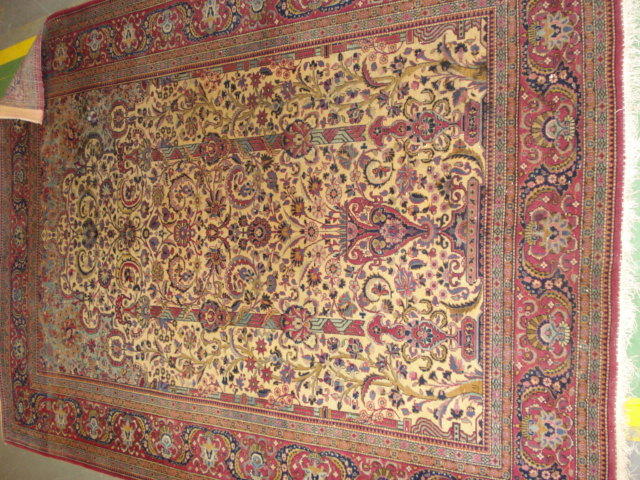 Bonhams A Pair Of Silk Kashan Prayer Rugs Central Persia 184cm X