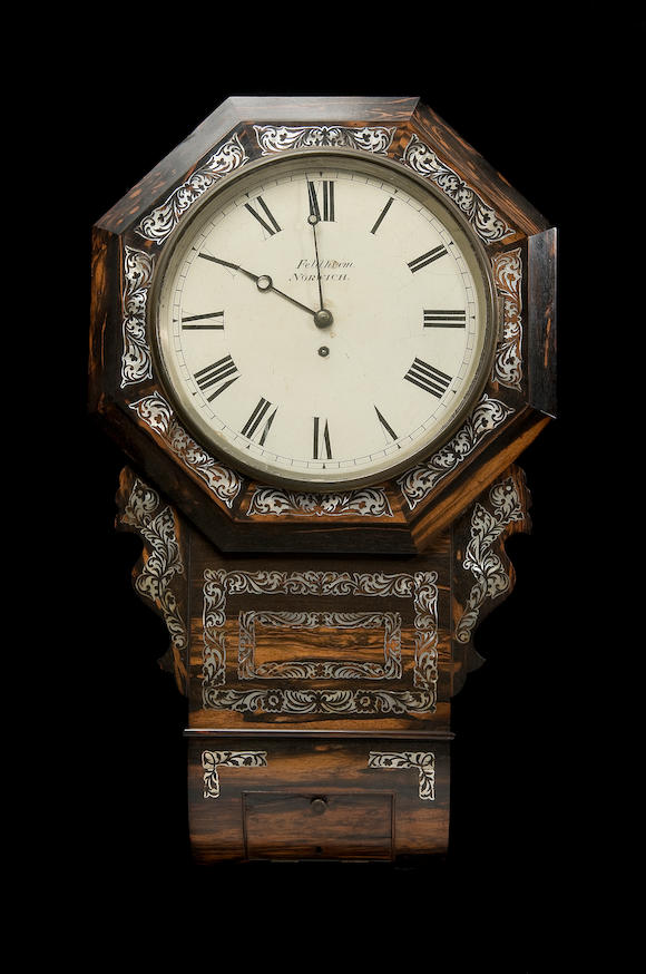 Bonhams : A mid 19th Century rosewood and mother of pearl inlaid drop ...