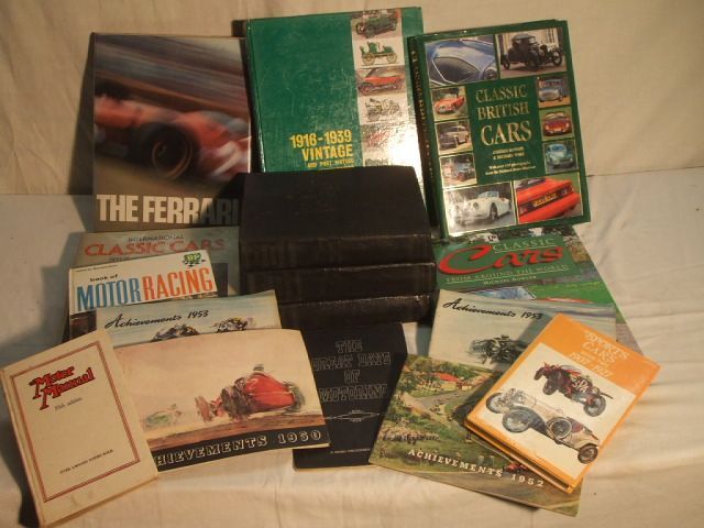 Assorted motoring books,