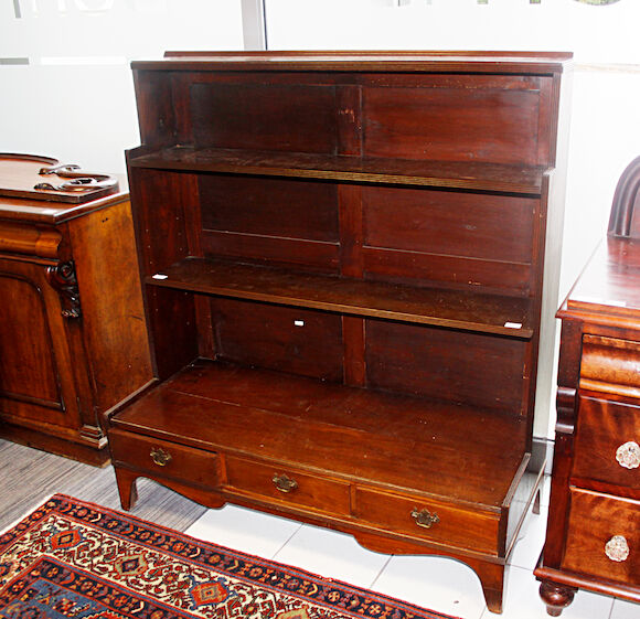 Bonhams : A Regency style mahogany three tier waterfall bookcase ...