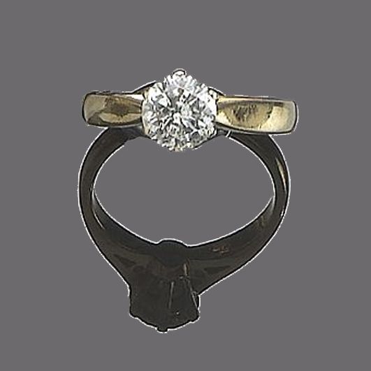 A diamond single-stone ring