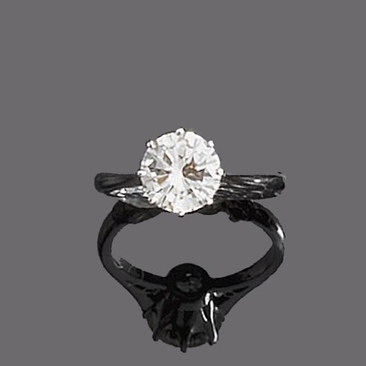 A diamond single-stone ring