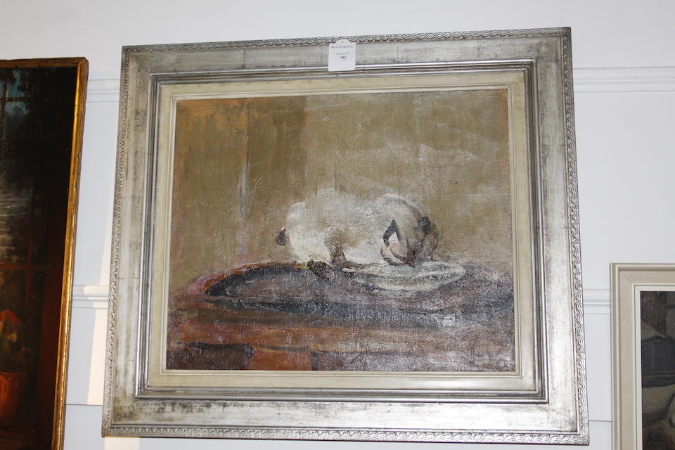 Bonhams Emilie Charmy French 1878 1974 Le Chat Buvant Du Lait