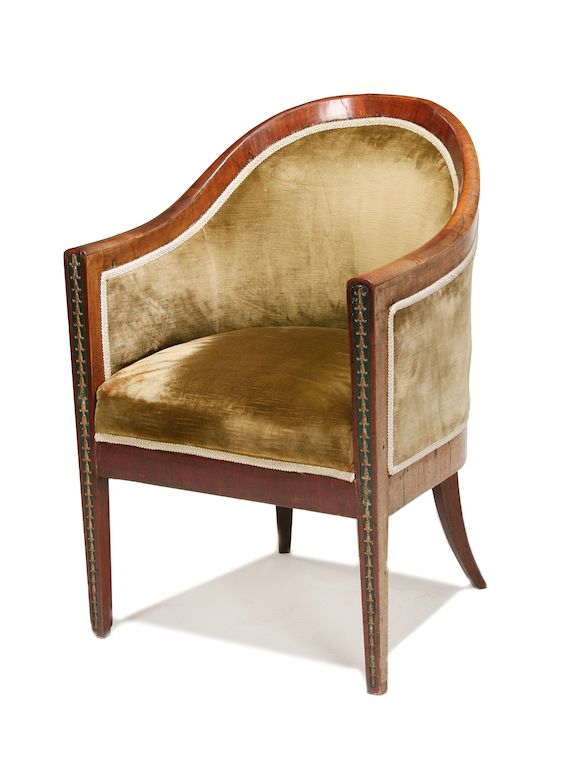 Bonhams An early 19th century North European mahogany tub chair