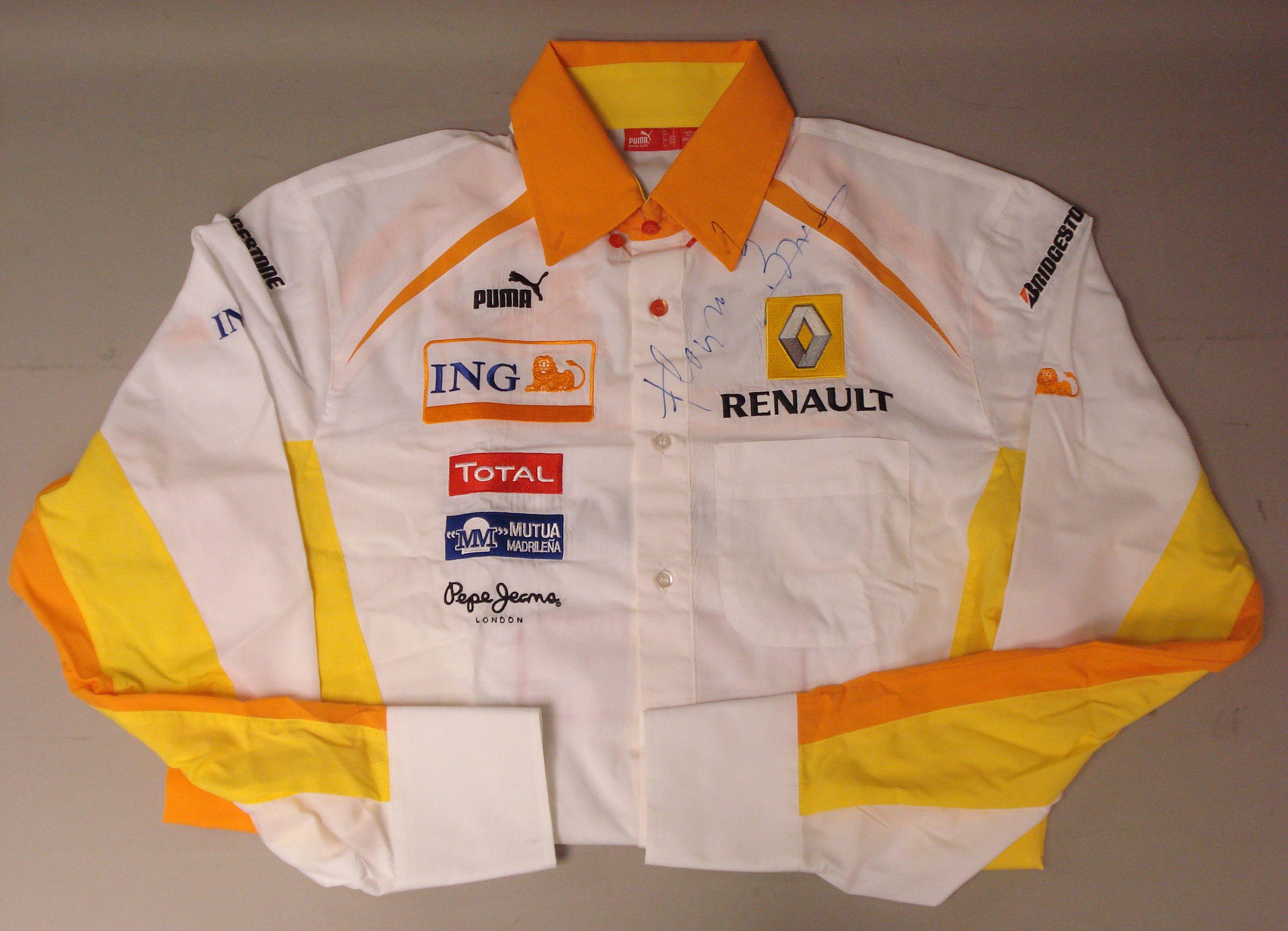 Bonhams Cars : A Renault F1 Team shirt signed by Flavio Briatore,