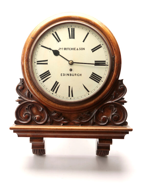 Bonhams : A 19th century walnut cased wall clock Jas Ritchie & Sons ...