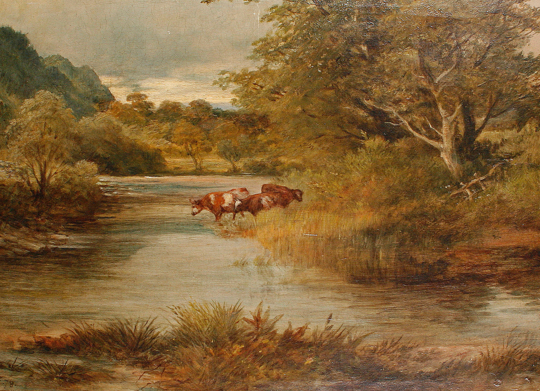 Bonhams : John Syer, RI (British, 1815-1885) Cattle at watering place