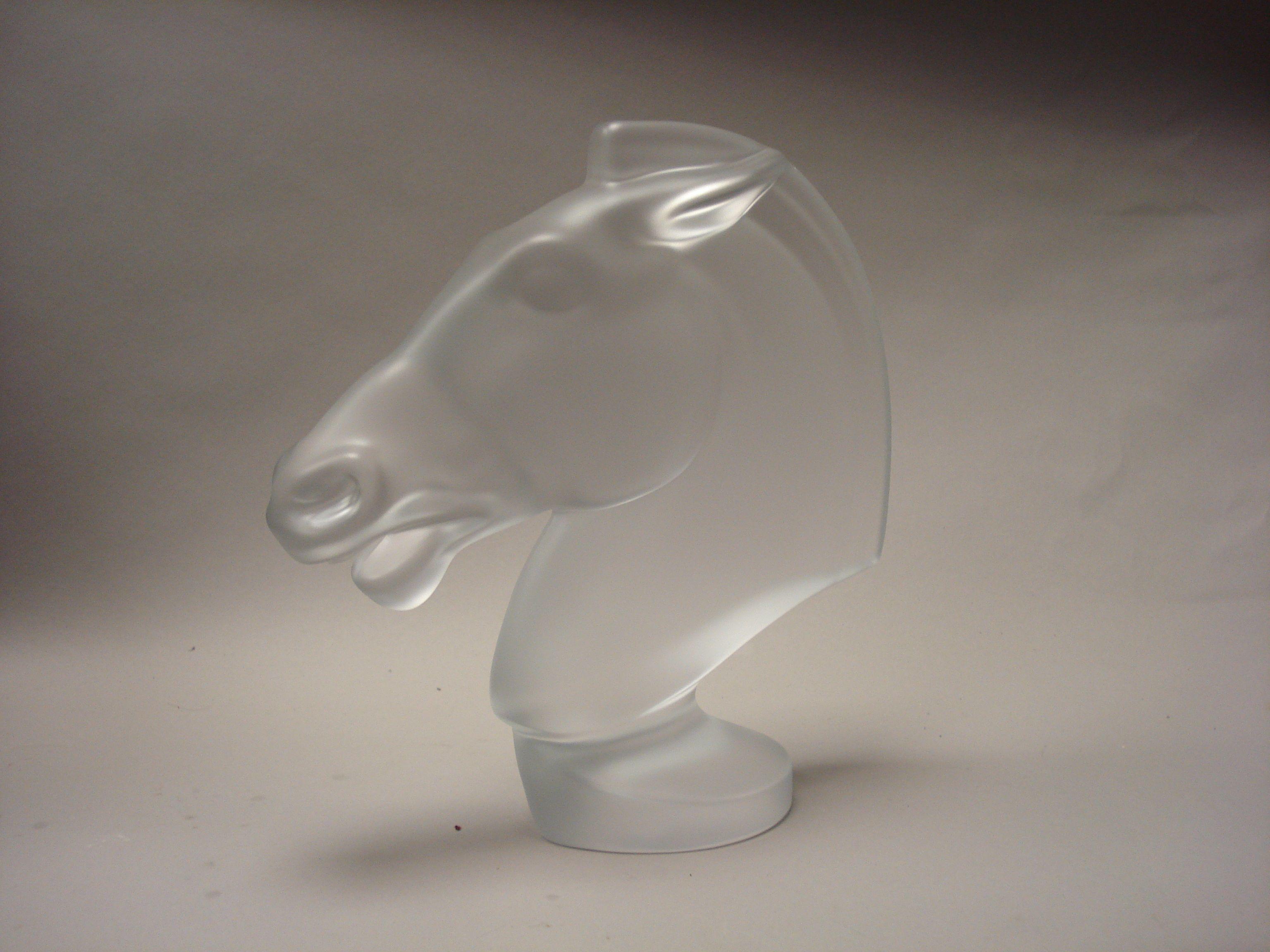 Bonhams Cars : A showroom display glass horses head mascot by Seves,