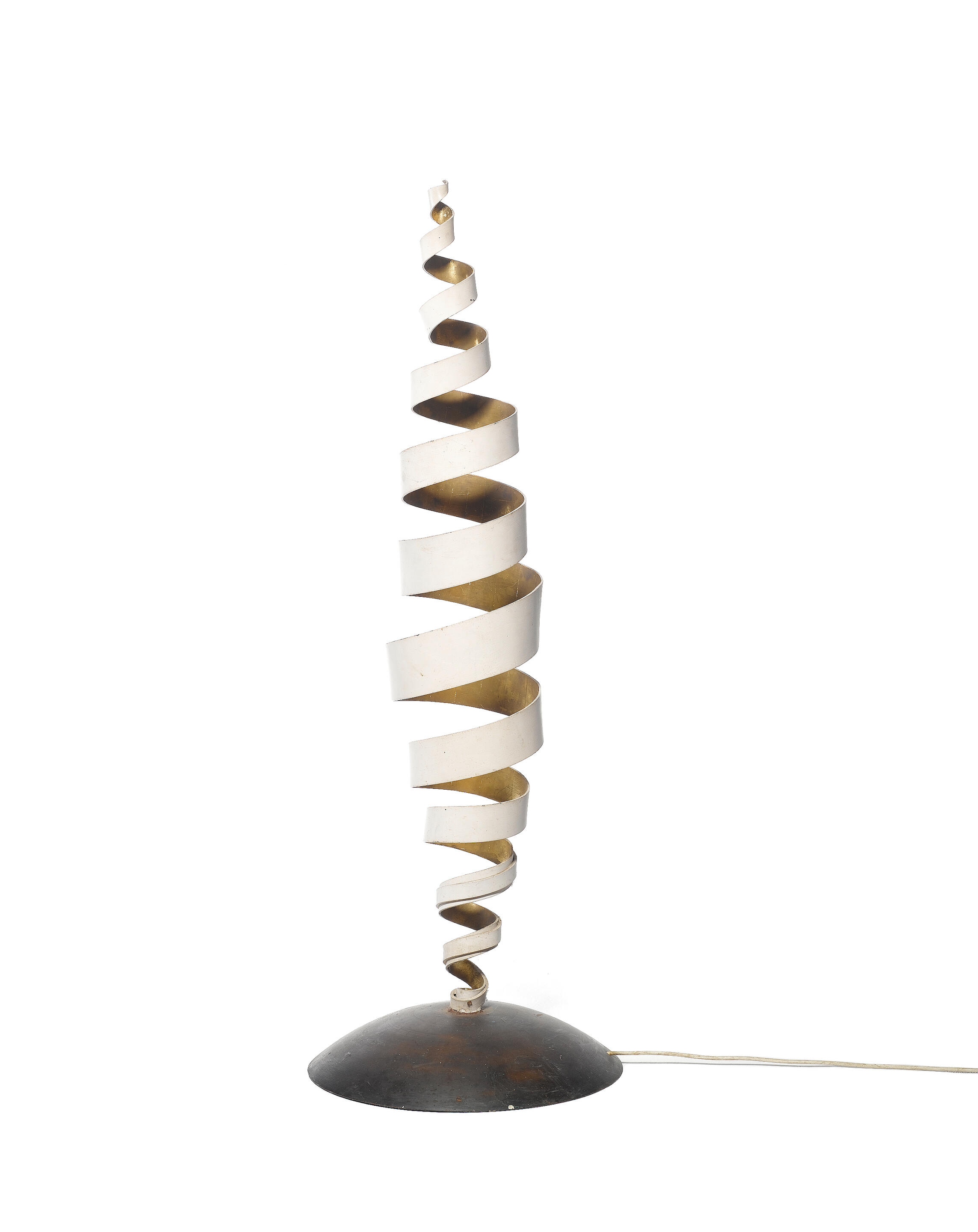 Bonhams Tom Dixon, a spiral light, designed 1989 coiled aluminium and