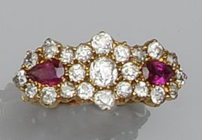 A ruby and diamond ring