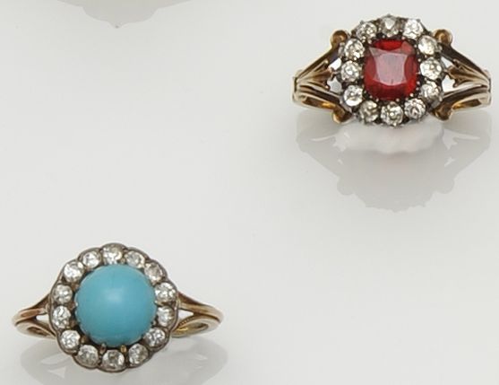 Two gem set cluster rings (2)