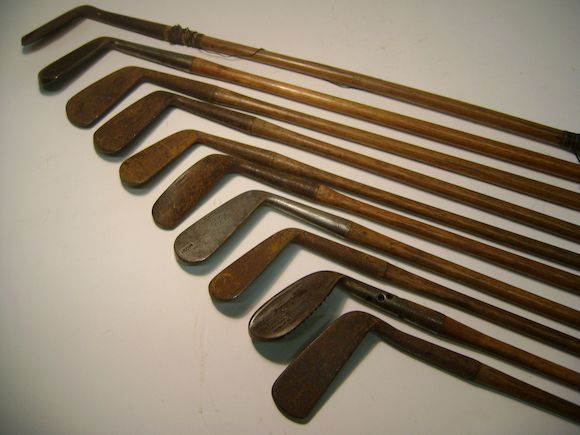 Lot De Clubs De Golf Vintage MacGregor M-1 - Fers Mashie Niblick Et Bois (Brassie, Cuillère)