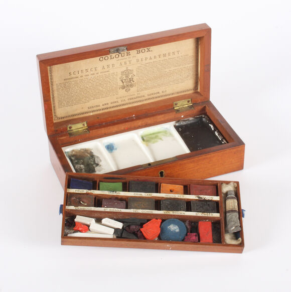 Bonhams : A late Victorian Reeves and Sons mahogany cased paint or ...