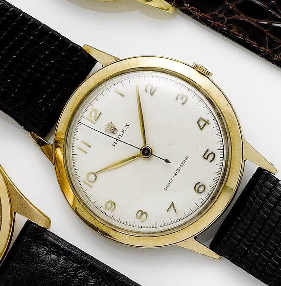 Bonhams : Rolex. A 9ct gold English cased manual wind centre seconds ...