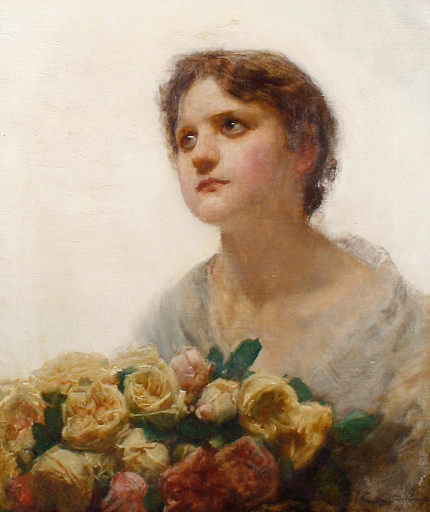 Bonhams : Alfred Edward Emslie (British, 1848-1918) The rose girl