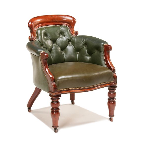 Bonhams A Victorian mahogany tub chair