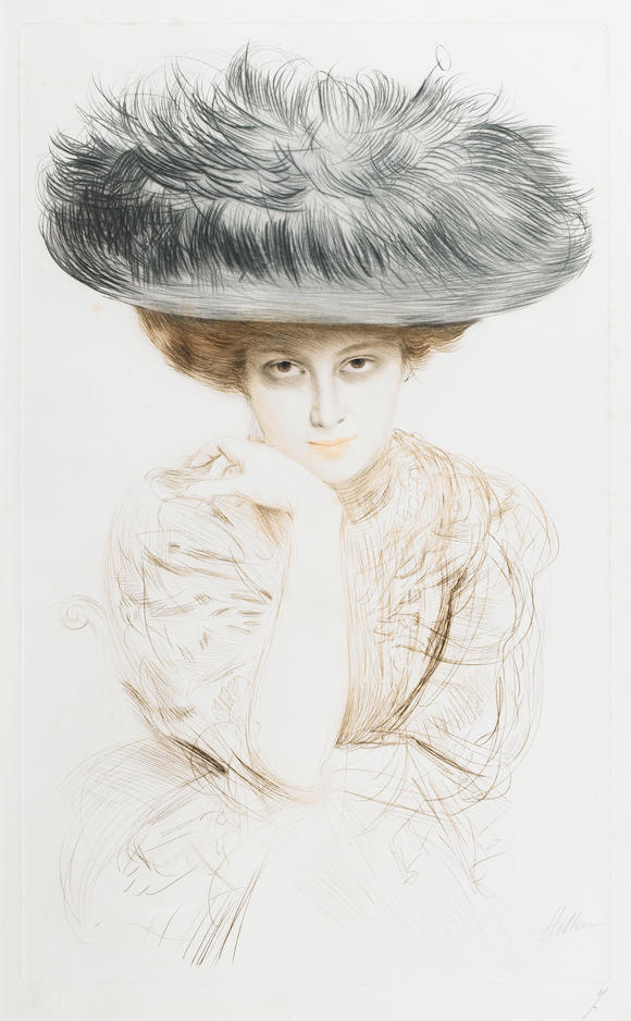 Bonhams : Paul César Helleu (French, 1859-1927) Portrait of a young ...