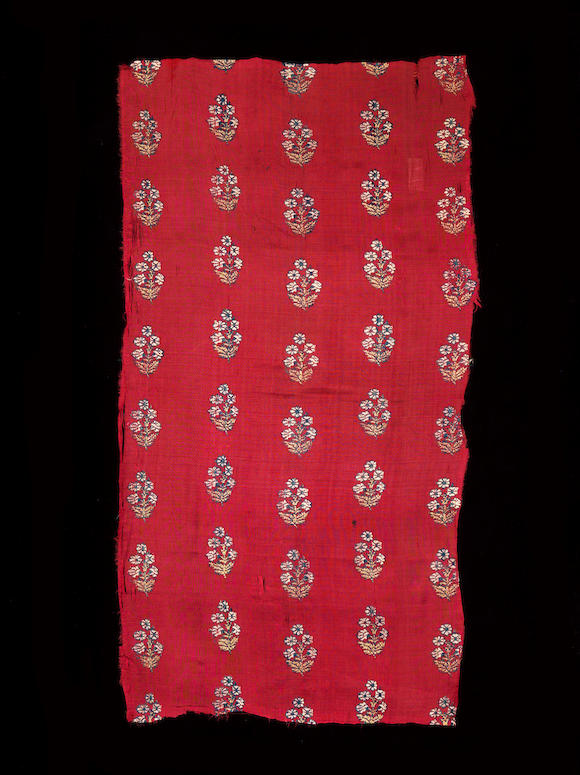 Bonhams A Safavid Woven Silk Panel Persia 18th Century