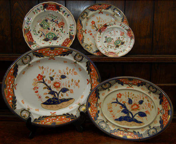 Bonhams : A collection of Davenport Longport Imari plates