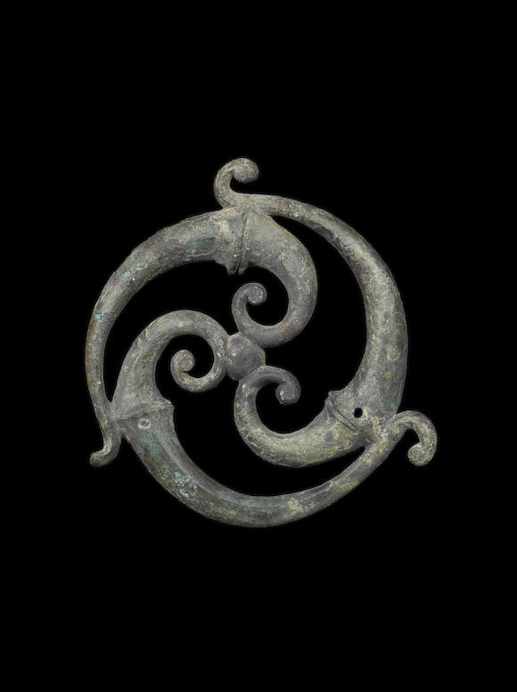 Bonhams : A Celtic bronze openwork harness mount