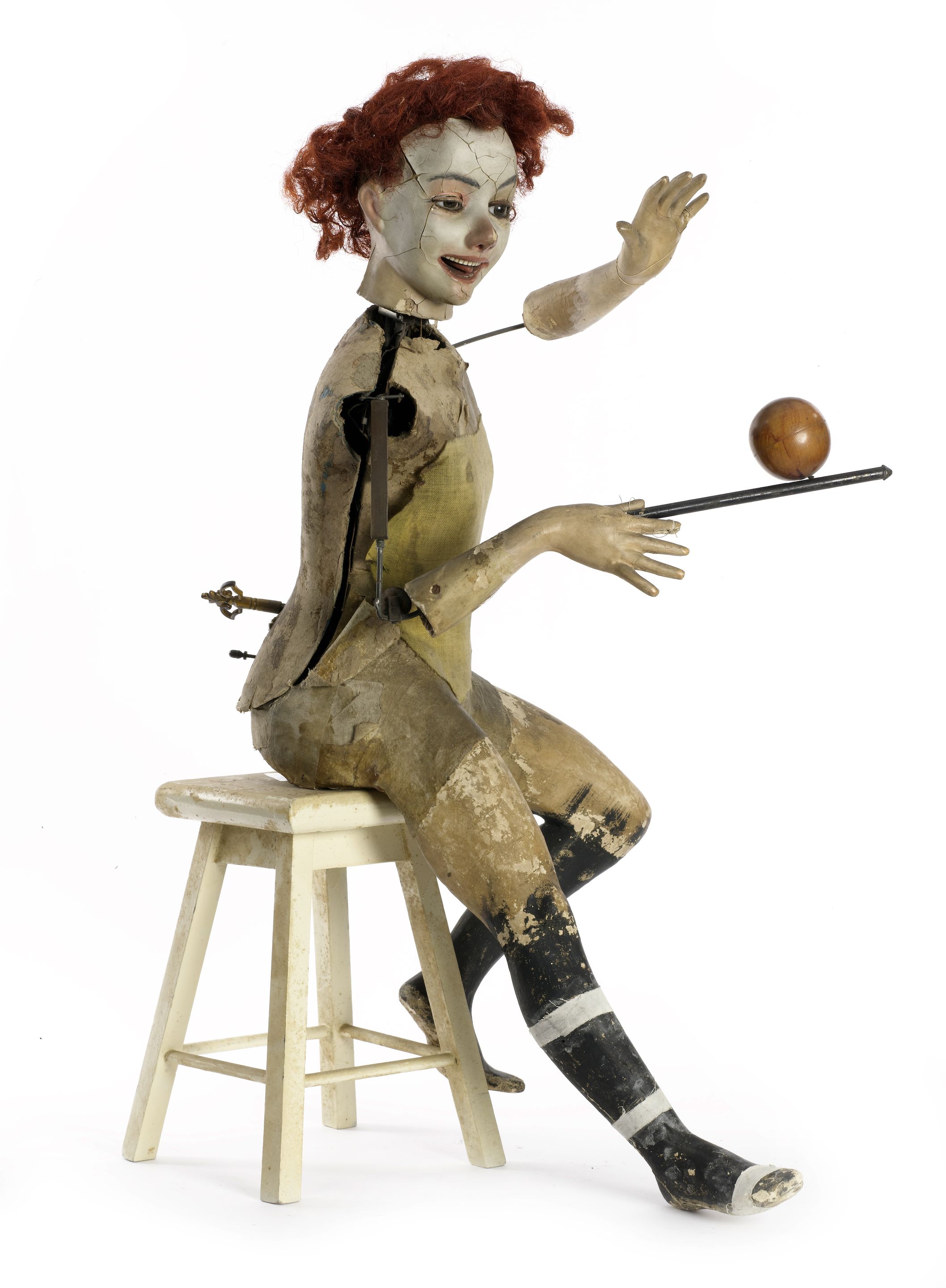 Je vends ce clown en porcelaine: automate musical animé en