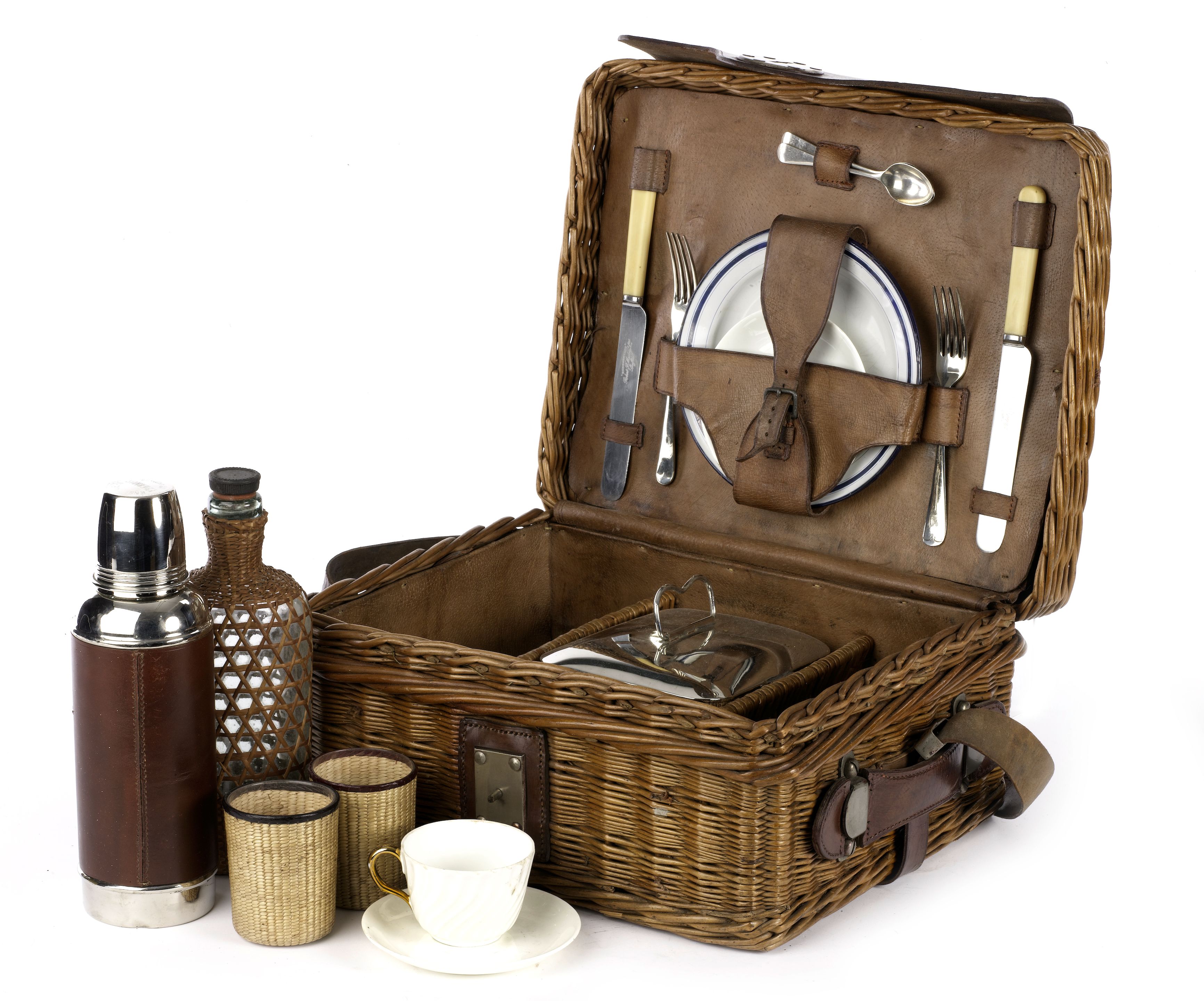 Bonhams Cars An early two person picnic set by J C Vickery, British