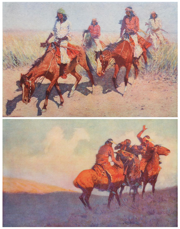 Bonhams : After Frederic Remington A folder of eight unframed prints to ...