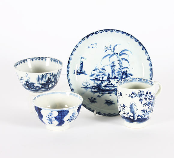 Bonhams : Four items of Lowestoft porcelain Circa 1770.