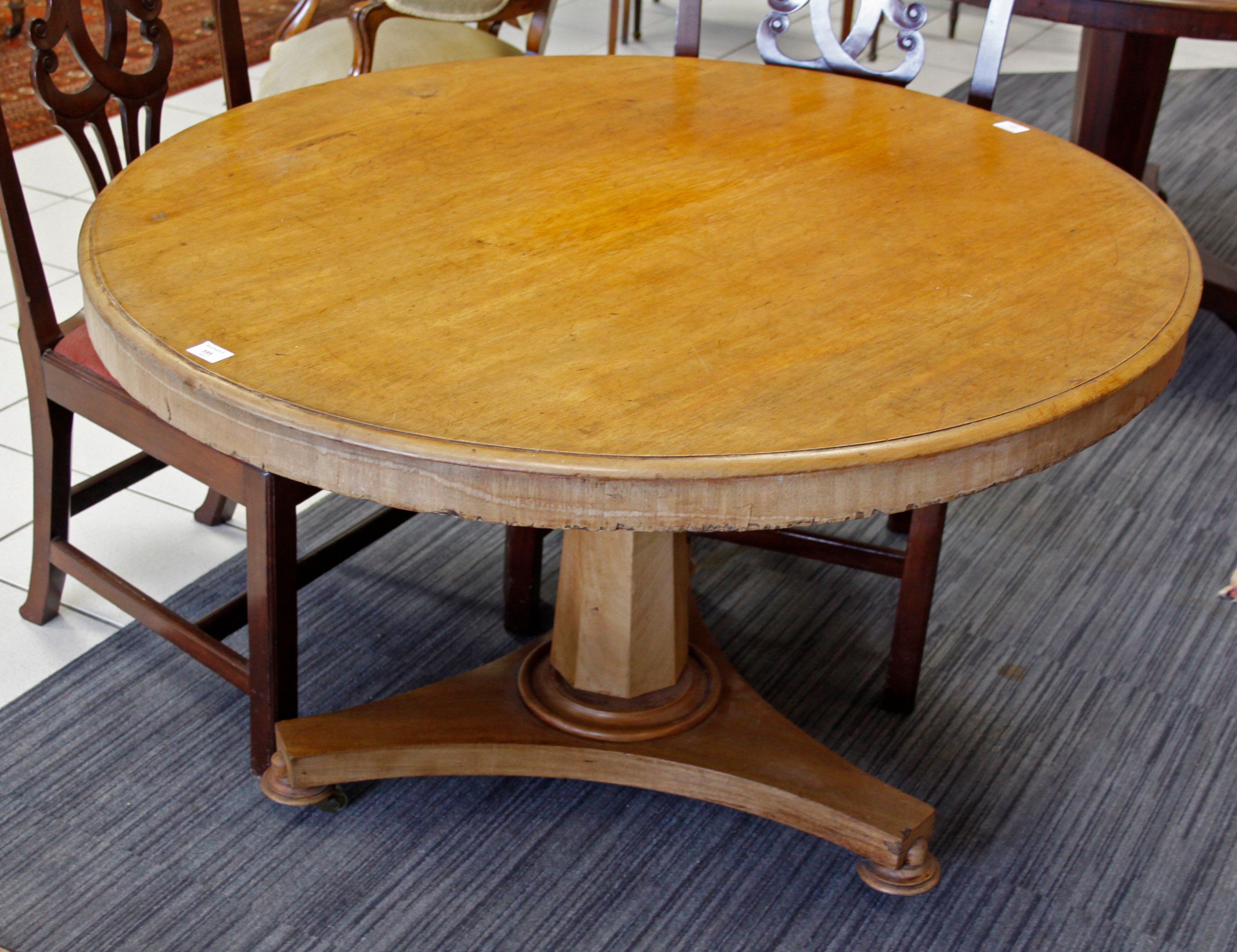 A mid-Victorian walnut breakfast table,