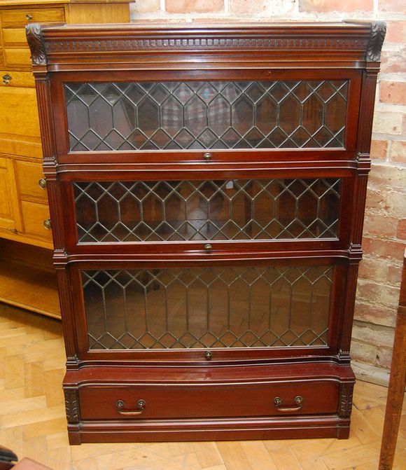 Bonhams A pair of mahogany Globe Wernicke stacking bookcases, mid