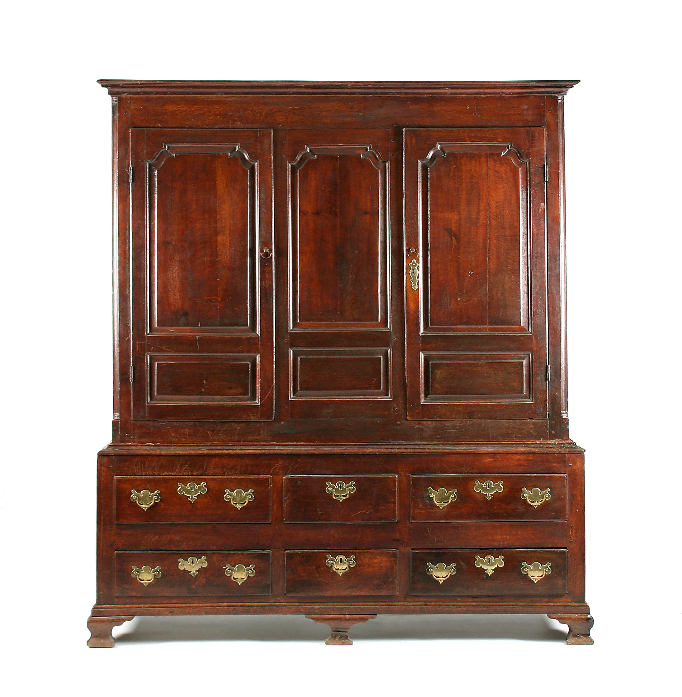 Bonhams A Mid 18th Century Oak Livery Cupboard