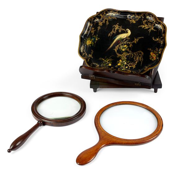 Bonhams : Two Victorian magnifying glasses, a rotating lectern and a ...
