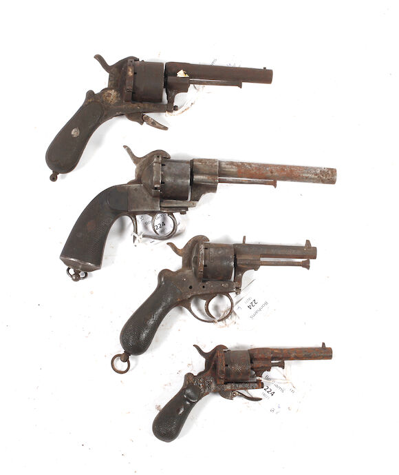 Bonhams : A Six-Shot Percussion Pinfire Revolver