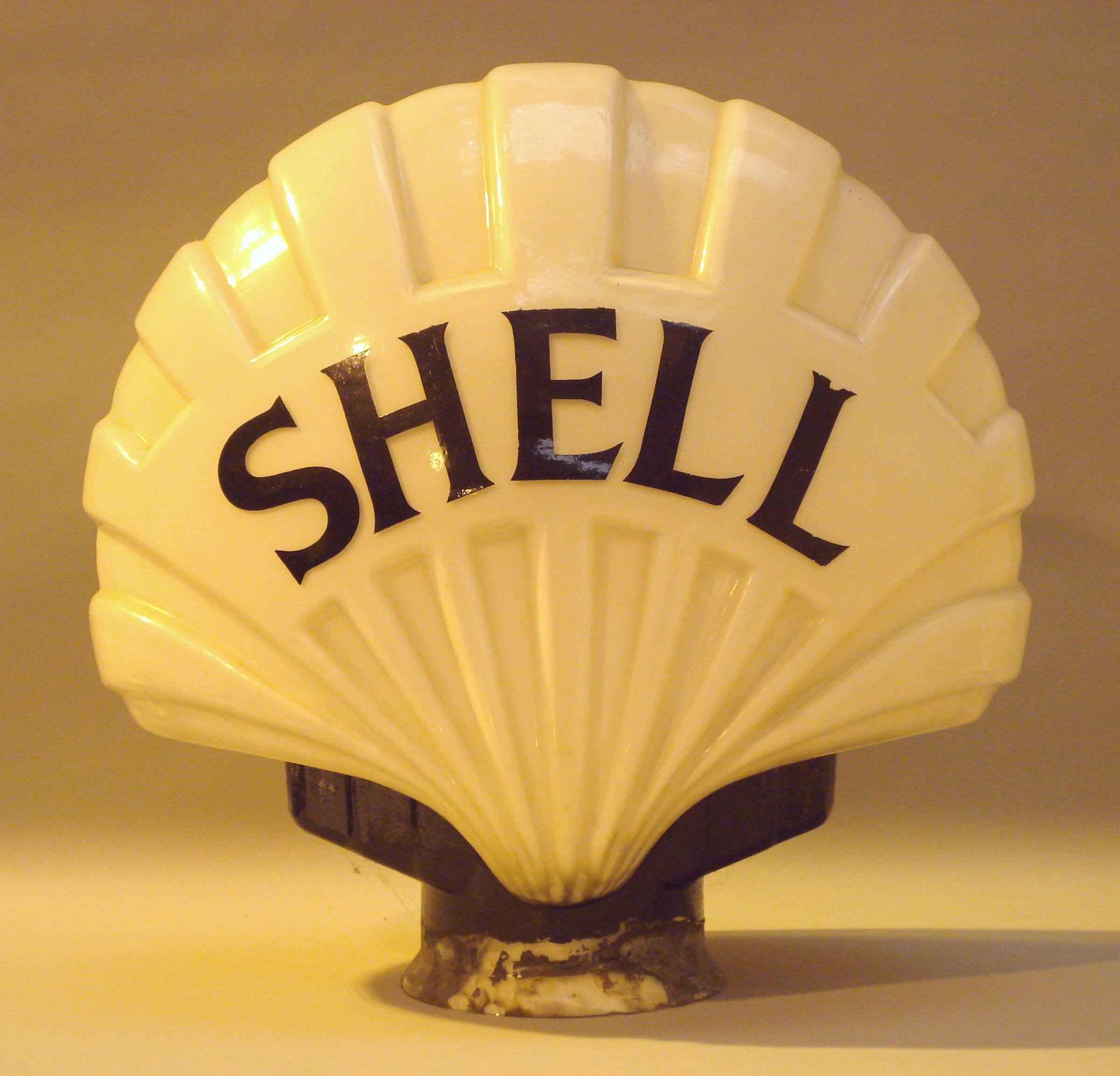 Bonhams Cars : A Shell petrol pump globe,