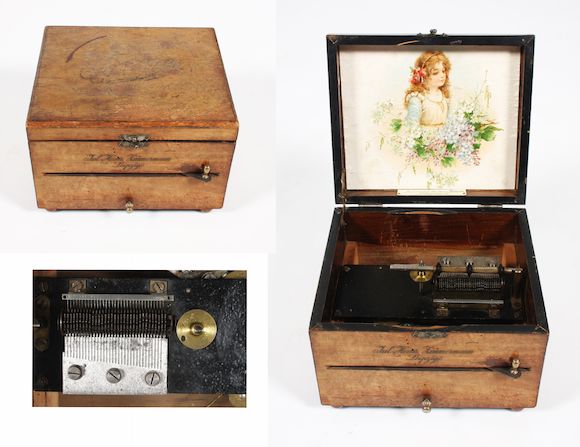 Bonhams : A Fortuna 8.1/4-inch disc musical box