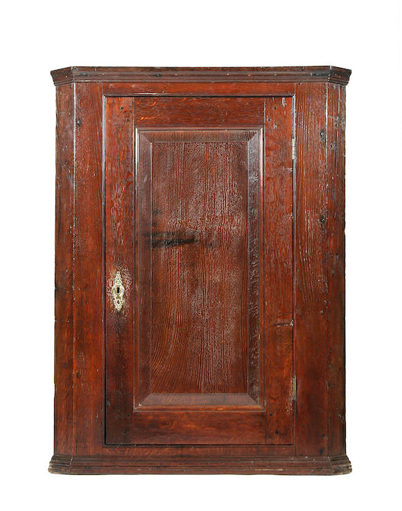 Bonhams A Mid 18th Century Oak Mural Corner Cupboard