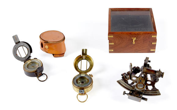 Bonhams : A model of a nautical sextant marked Kelvin and Hughes